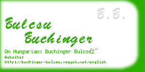 bulcsu buchinger business card